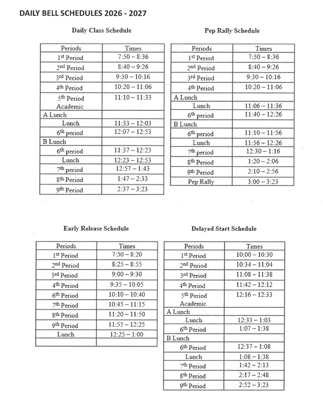 26-27 LHS Bell Schedule